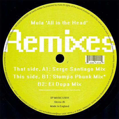 Mula : All In The Head (Remixes) (12")