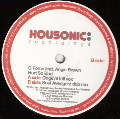 G Force (4) Feat. Angie Brown : Hurt So Bad (12")