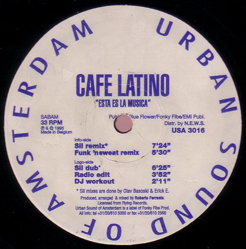 Cafe Latino : Esta Es La Musica (12")
