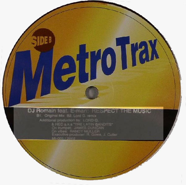 DJ Romain Featuring E-Man : Respect The Music (12")