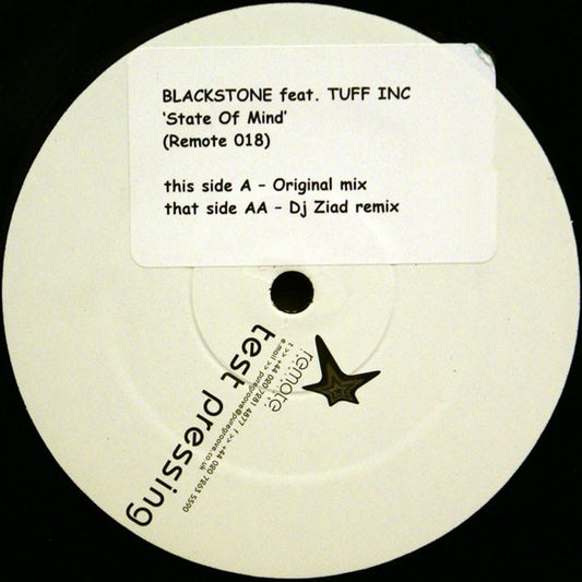 Blackstone Feat. Tuff Inc. : State Of Mind (12", TP, W/Lbl, Sti)