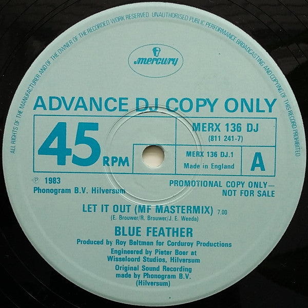 Blue Feather : Let It Out (MF Mastermix) (12", Promo)