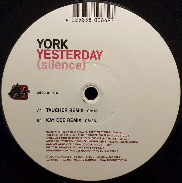 York : Yesterday (Silence) (12")
