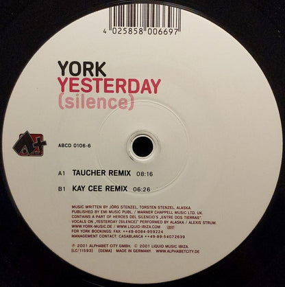 York : Yesterday (Silence) (12")