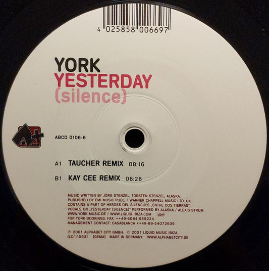 York : Yesterday (Silence) (12")