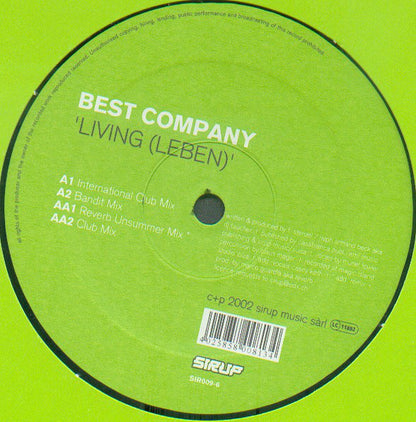 Best Company : Living (Leben) (12")