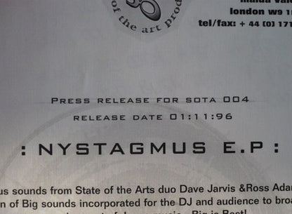 Dave Jarvis / T. Whitmarsh / R. Adams : Nystagmus EP (12", W/Lbl)