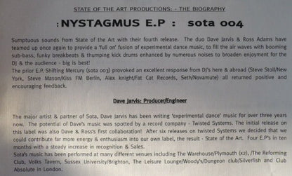 Dave Jarvis / T. Whitmarsh / R. Adams : Nystagmus EP (12", W/Lbl)