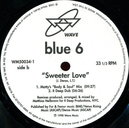 Blue 6* : Sweeter Love (12")