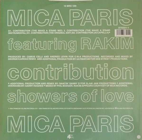 Mica Paris Featuring Rakim : Contribution (12")