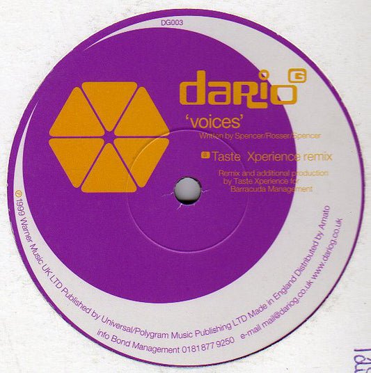 Dario G : Voices (12", S/Sided)