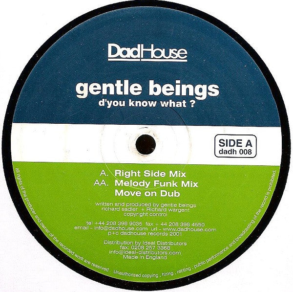 Gentle Beings : D'you Know What? (12")