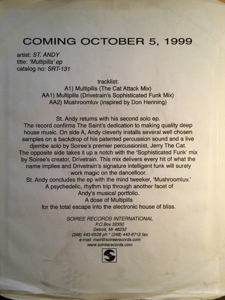 St. Andy : Multipills EP (12", W/Lbl, Sti)