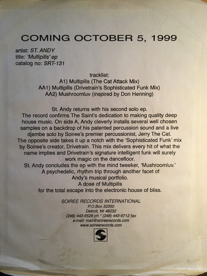 St. Andy : Multipills EP (12", W/Lbl, Sti)