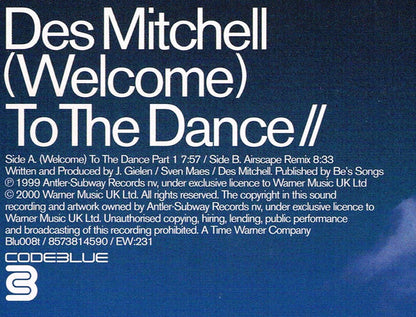 Des Mitchell : (Welcome) To The Dance (12", Single)