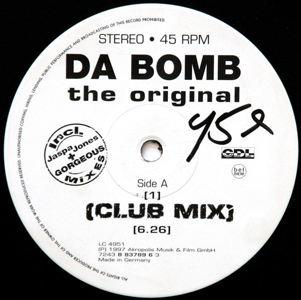 Da Bomb : The Original (12")