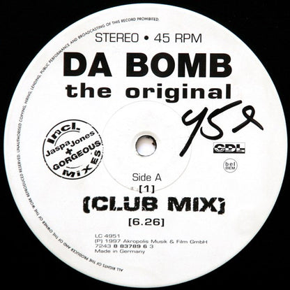 Da Bomb : The Original (12")
