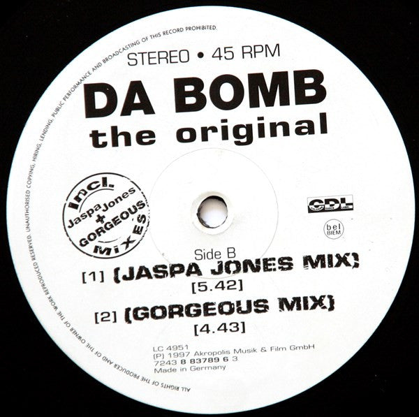 Da Bomb : The Original (12")