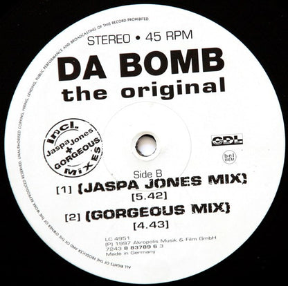 Da Bomb : The Original (12")