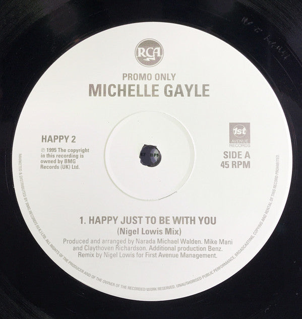 Michelle Gayle : Happy Just To Be With You (12", Promo)