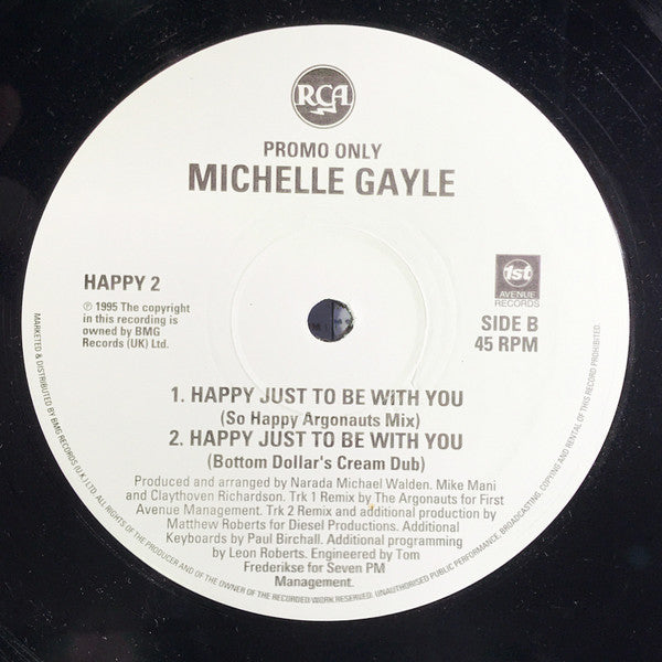 Michelle Gayle : Happy Just To Be With You (12", Promo)