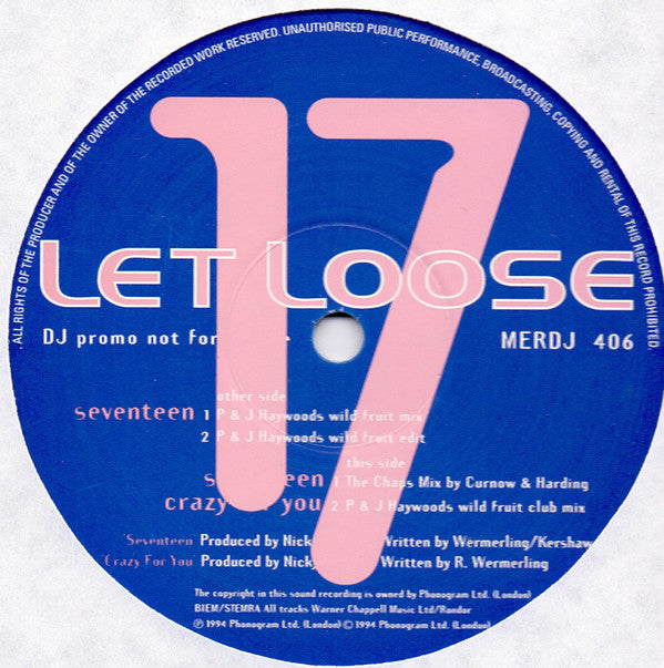 Let Loose : Seventeen (12", Promo)