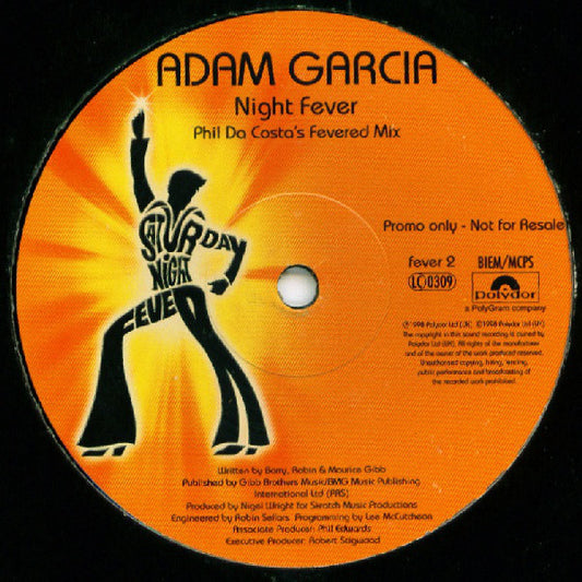 Adam Garcia : Night Fever (12", S/Sided, Promo)