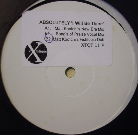 Absolutely : I Will Be There (12", Promo, W/Lbl)