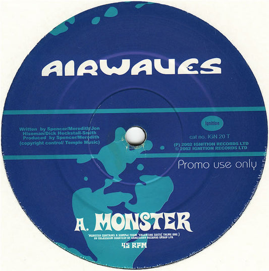 Airwaves (3) : Monster / Junkmail (12", Promo)