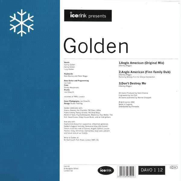 Golden (2) : Anglo American / Don't Destroy Me (12", Single)