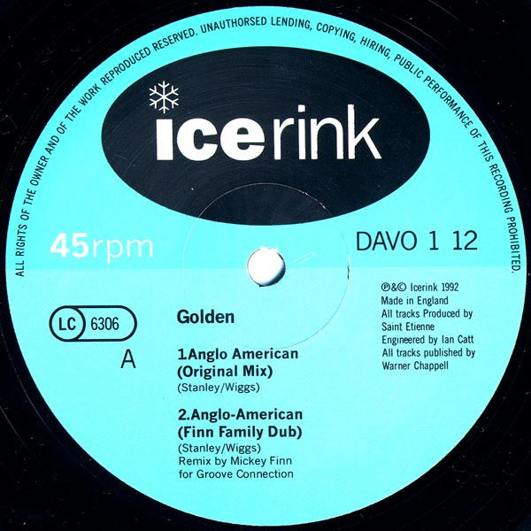 Golden (2) : Anglo American / Don't Destroy Me (12", Single)
