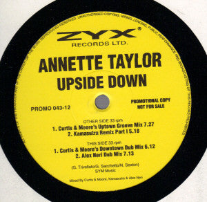 Annette Taylor : Upside Down (12", Promo)