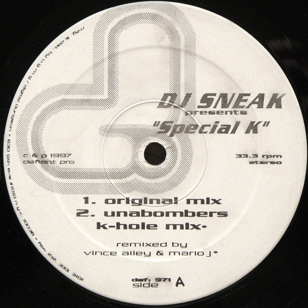DJ Sneak : Special K (12", Promo)