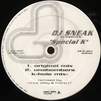 DJ Sneak : Special K (12", Promo)