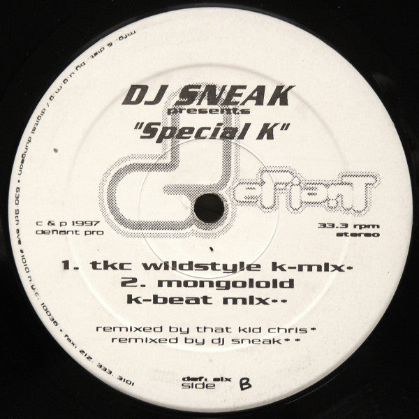 DJ Sneak : Special K (12", Promo)