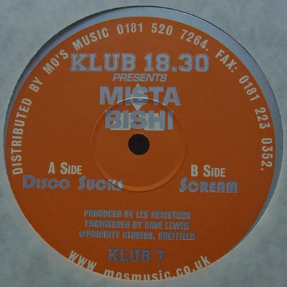 Mista Bishi : Disco Sucks / Scream (12")
