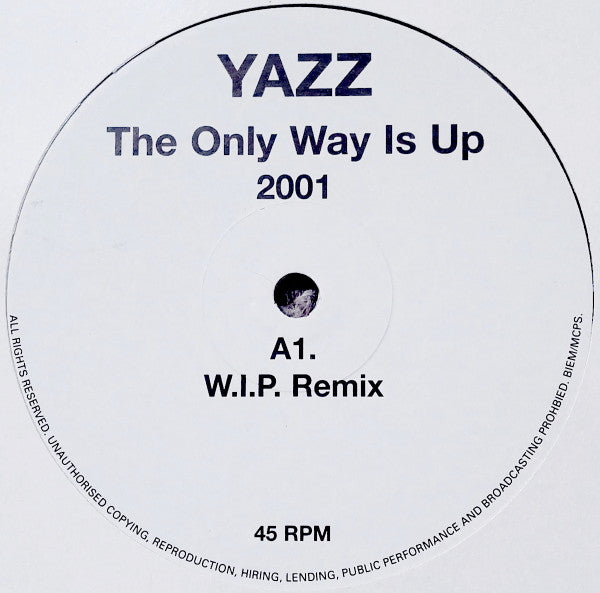 Yazz : The Only Way Is Up 2001 (12", Unofficial)