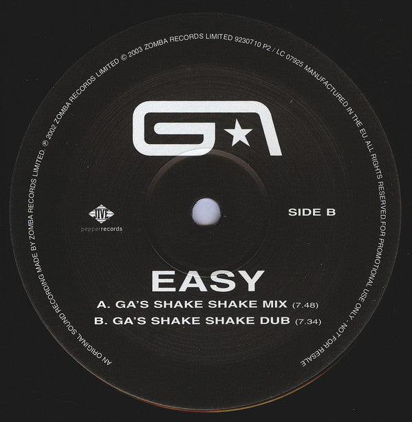Groove Armada : Easy (12", Promo)