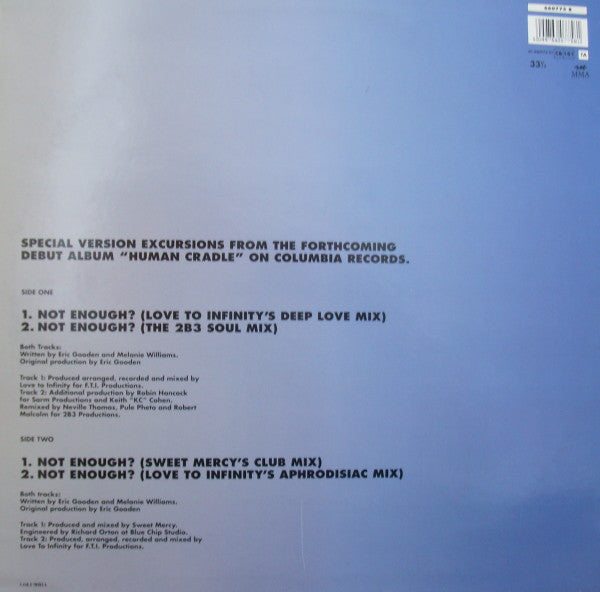 Melanie Williams : Not Enough? (12", Single)