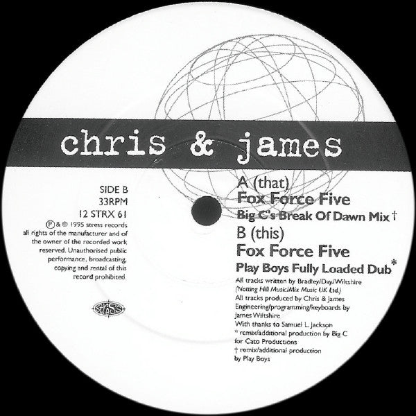 Chris & James : Fox Force Five (The Remixes) (12")
