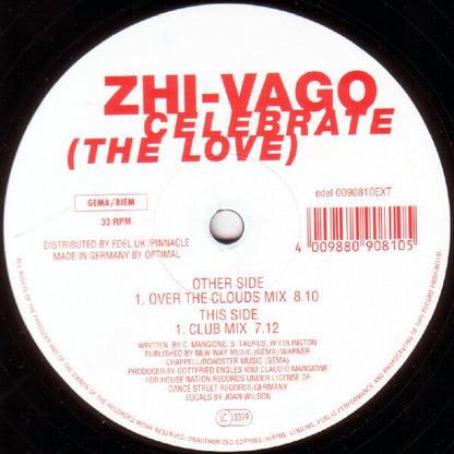 Zhi-Vago : Celebrate (The Love) (12")