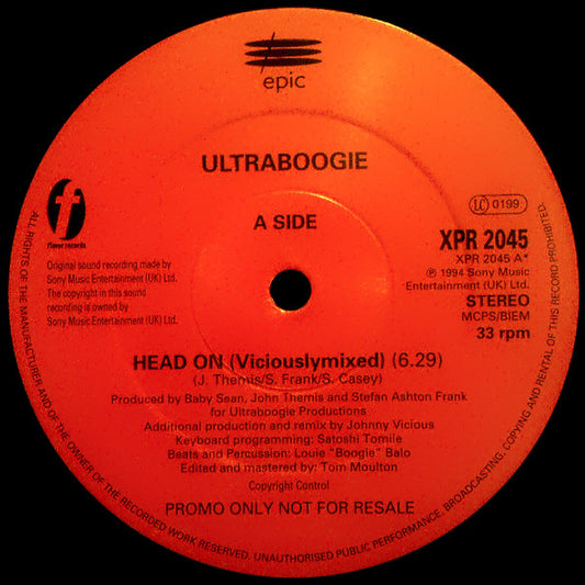 Ultra Boogie : Head On (12", Promo)