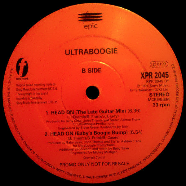 Ultra Boogie : Head On (12", Promo)