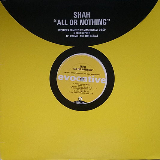 Shah (2) : All Or Nothing (12", Promo)