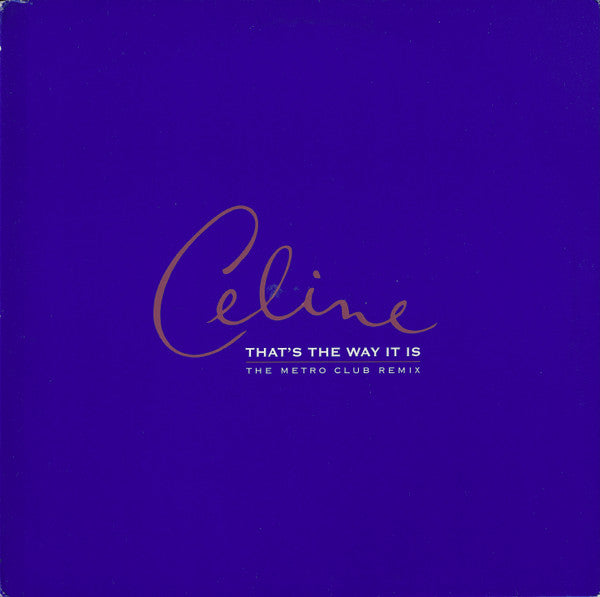Celine Dion* : That's The Way It Is (12", Single, Promo)