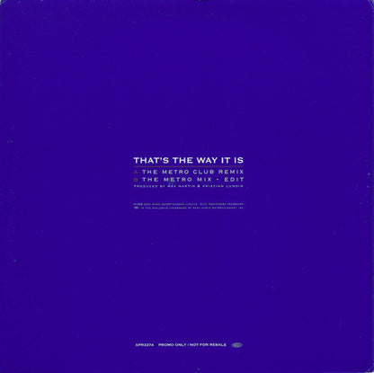 Celine Dion* : That's The Way It Is (12", Single, Promo)