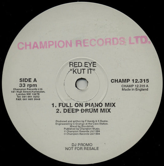 Red Eye (2) : Kut It (12", Promo)