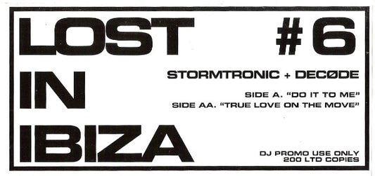 Stormtronic & Decode (4) : Do It To Me / True Love On The Move (12", Promo, W/Lbl)