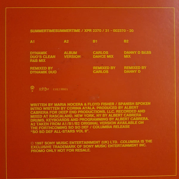 So So Def Bass All Stars Vol. II* Presents Corina : Summertime Summertime (12", Promo)
