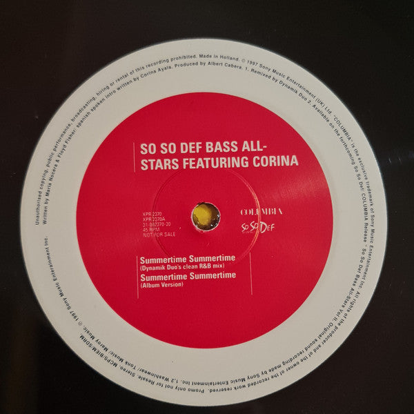So So Def Bass All Stars Vol. II* Presents Corina : Summertime Summertime (12", Promo)